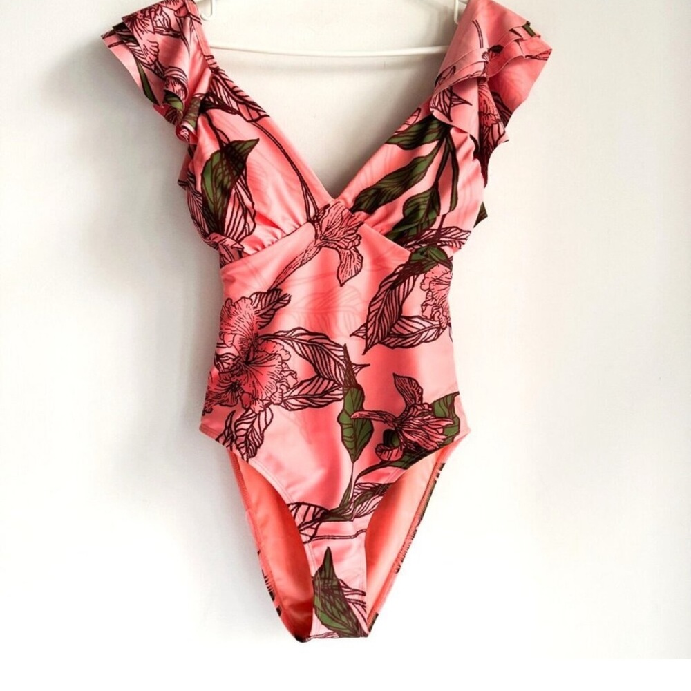 Hutch Pink and Green Floral Swimsuit
